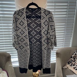 Black and white cardigan